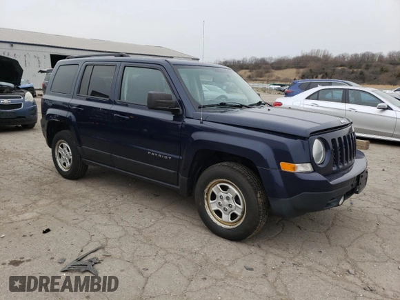 2016 Jeep Patriot Sport with VIN 1C4NJPBAXGD702833, listed as a Copart auction lot 53583025 with 127,583 mi miles and Clean Title. Bid and sale history available at carsss.com. Image 4.