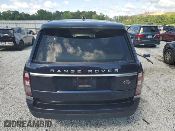 2017 Land Rover Range Rover with VIN SALGR2FV6HA375585, listed as a Copart auction lot 59903575 with 71,738 mi miles and Clean title. Bid and sale history available at DreamBid. Image 6.