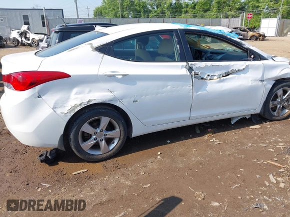 2013 Hyundai Elantra GLS with VIN 5NPDH4AE6DH377775, listed as a IAAI auction lot 42394868 with 106,139 mi miles and . Bid and sale history available at DreamBid. Image 6.