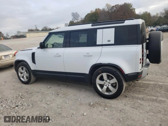 2021 Land Rover Defender S with VIN SALEJERX7M2044693, listed as a Copart auction lot 79848234 with 46,881 mi miles and Salvage title. Bid and sale history available at DreamBid. Image 2.