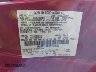 2011 Ford Focus SE with VIN 1FAHP3FN0BW139862, listed as a IAAI auction lot 41906585 with 56,774 mi miles. Bid and sale history available at carsss.com. Image 9.