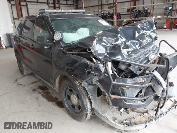 2018 Ford Police Interceptor Utility z VIN 1FM5K8AR5JGB91950, wystawiony jako IAAI lot #41976863 z przebiegiem Nie podano mil oraz . Historia ofert i sprzedaży dostępna na DreamBid. Obrazek 1.