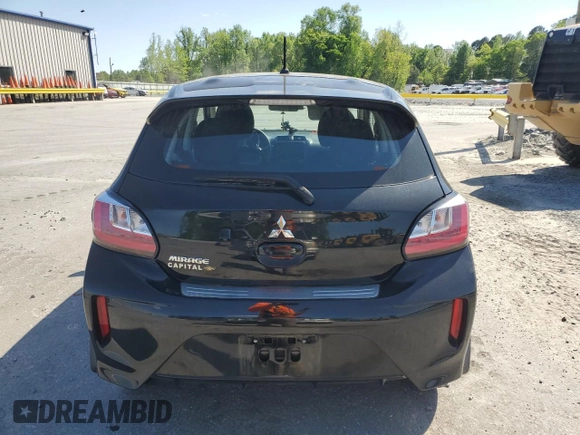 2023 Mitsubishi Mirage ES z VIN ML32AUHJ5PH000570, wystawiony jako Copart lot #53582405 z przebiegiem 7 858 mil mil oraz Szkoda całkowita • Salvage title. Historia ofert i sprzedaży dostępna na DreamBid. Obrazek 6.