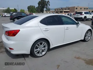 2007 Lexus IS 250 with VIN JTHBK262475043484, listed as a IAAI auction lot 42035005 with Not Provided miles and . Bid and sale history available at carsss.com. Image 4.