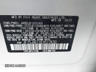 2014 Subaru Forester Premium with VIN JF2SJAECXEH517430, listed as a IAAI auction lot 42172879 with 129,369 mi miles and . Bid and sale history available at DreamBid. Image 9.