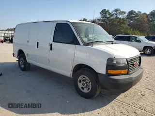 2019 GMC Savana Cargo Van with VIN 1GTW7AFP0K1301879, listed as a Copart auction lot 42157385 with 65,831 mi miles and Salvage Title. Bid and sale history available at carsss.com. Image 4.