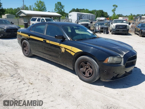 2014 Dodge Charger Police with VIN 2C3CDXAT1EH367015, listed as a IAAI auction lot 42136195 with 121,536 mi miles and . Bid and sale history available at DreamBid. Image 1.