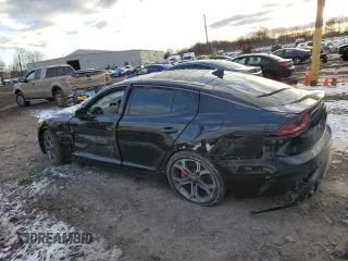 2018 Kia Stinger GT with VIN KNAE35LC0J6039182, listed as a Copart auction lot 41696565 with 57,053 mi miles and Salvage Title. Bid and sale history available at carsss.com. Image 2.