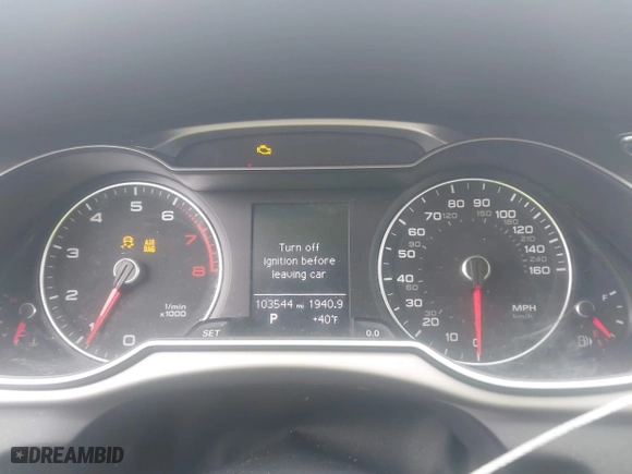 2014 Audi A4 Premium with VIN WAUBFAFL1EN038598, listed as a IAAI auction lot 41940623 with 103,544 mi miles. Bid and sale history available at carsss.com. Image 7.