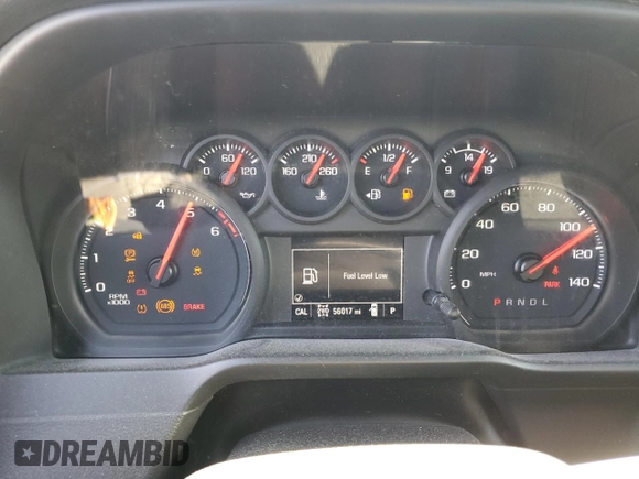 2021 Chevrolet Silverado 1500 Custom Trail Boss with VIN 1GCPYCEF3MZ352934, listed as a Copart auction lot 48747415 with 56,017 mi miles and Salvage Title. Bid and sale history available at DreamBid. Image 9.