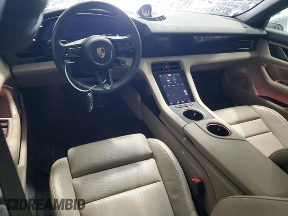 2025 Porsche Taycan with VIN WP0AA2Y12SSA08315, listed as a Copart auction lot 56624715 with 6,910 mi miles and Salvage title. Bid and sale history available at DreamBid. Image 8.