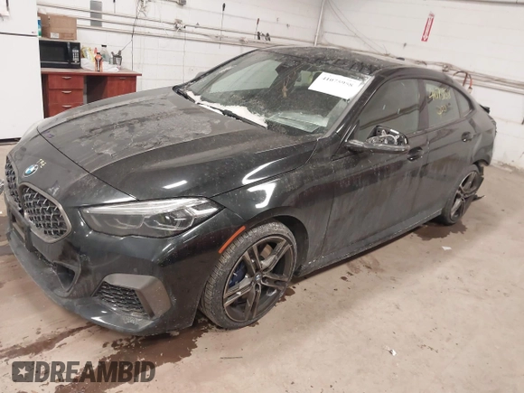 2020 BMW 2 Series M235i xDrive with VIN WBA13AL03L7F62256, listed as a IAAI auction lot 41075958 with 4,500 mi miles. Bid and sale history available at carsss.com. Image 2.