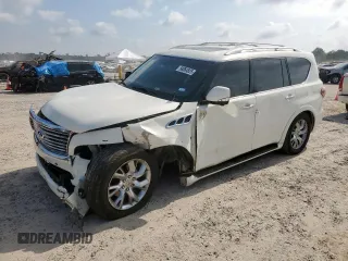 2014 Infiniti QX80 z VIN JN8AZ2NF9E9556026, wystawiony jako Copart lot #58064825 z przebiegiem 177 104 mil mil oraz Szkoda całkowita • Salvage title. Historia ofert i sprzedaży dostępna na DreamBid. Obrazek 1.