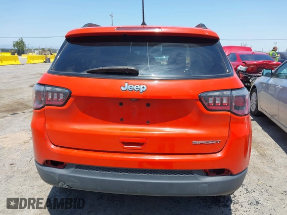 2018 Jeep Compass Sport с VIN 3C4NJCAB7JT123223, выставлен на аукционе IAAI как лот 42441627 с пробегом 90 273 миль миль и . История ставок и продаж доступна на DreamBid. Изображение 16.