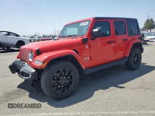 2023 Jeep Wrangler Sahara with VIN 1C4JJXP65PW579496, listed as a Copart auction lot 60533445 with 28,607 mi miles and Salvage title. Bid and sale history available at DreamBid. Image 1.