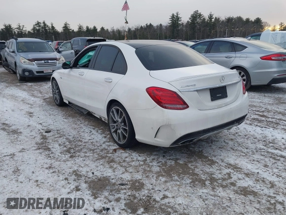 2018 Mercedes-Benz C 43 AMG with VIN 55SWF6EB2JU246197, listed as a IAAI auction lot 41347044 with 61,548 mi miles and . Bid and sale history available at carsss.com. Image 3.