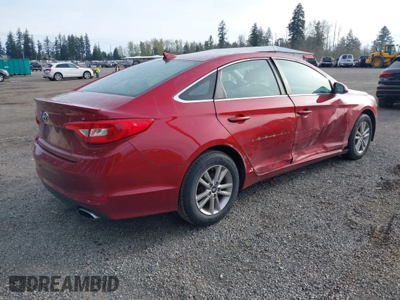 2016 Hyundai Sonata SE with VIN 5NPE24AF0GH261359, listed as a IAAI auction lot 42005720 with 100,889 mi miles and . Bid and sale history available at carsss.com. Image 4.