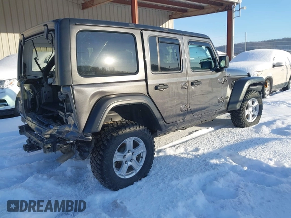 2022 Jeep Wrangler Unlimited Sport with VIN 1C4HJXDG5NW157317, listed as a IAAI auction lot 41374590 with 67,632 mi miles and . Bid and sale history available at DreamBid. Image 4.