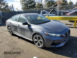 2022 Nissan Sentra SR with VIN 3N1AB8DV7NY285265, listed as a Copart auction lot 43955645 with 21,972 mi miles and Salvage Title. Bid and sale history available at carsss.com. Image 4.