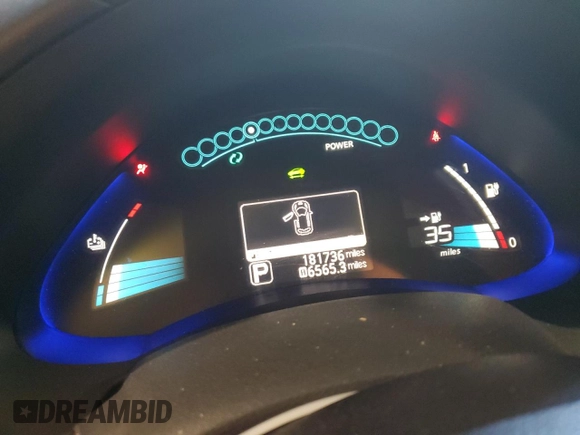 2016 Nissan LEAF S with VIN 1N4BZ0CP0GC312972, listed as a Copart auction lot 83868134 with 181,736 mi miles and Clean Title. Bid and sale history available at carsss.com. Image 9.