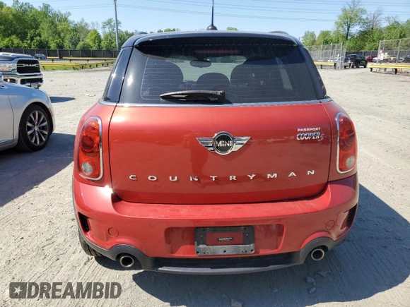2014 MINI Countryman S with VIN WMWZC3C54EWP25321, listed as a Copart auction lot 54898515 with 48,530 mi miles and Salvage Title. Bid and sale history available at DreamBid. Image 6.
