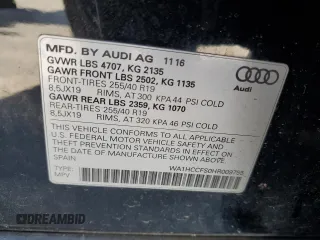 2017 Audi Q3 Premium Plus with VIN WA1HCCFS0HR009755, listed as a Copart auction lot 52728145 with 105,459 mi miles and Salvage title. Bid and sale history available at DreamBid. Image 13.
