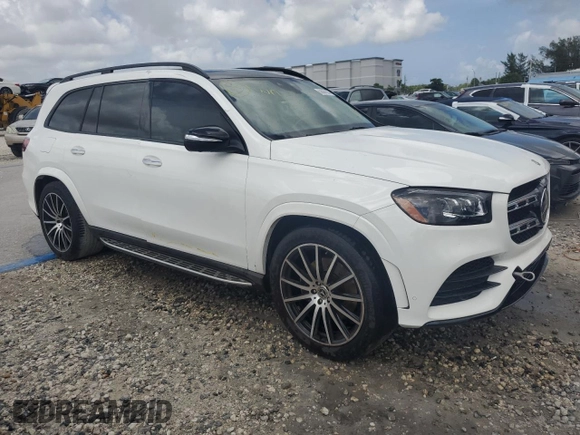 2022 Mercedes-Benz GLS 450 with VIN 4JGFF5KE4NA808217, listed as a Copart auction lot 62867924 with 18,722 mi miles and Salvage Title. Bid and sale history available at DreamBid. Image 4.