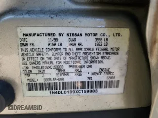 1999 Nissan Altima XE with VIN 1N4DL01D9XC159883, listed as a Copart auction lot 84512034 with 97,818 mi miles and Clean Title. Bid and sale history available at carsss.com. Image 12.