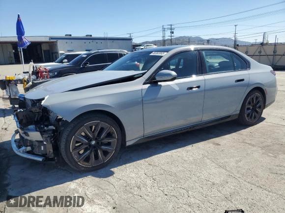 2023 BMW 7 Series 740i with VIN WBA23EH02PCL92695, listed as a Copart auction lot 49352065 with 11,758 mi miles and Salvage title. Bid and sale history available at DreamBid. Image 1.