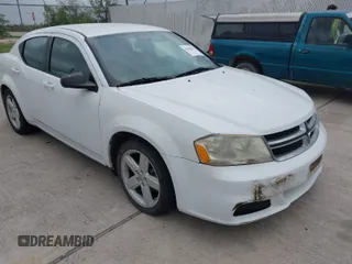 2013 Dodge Avenger SE with VIN 1C3CDZAB3DN707581, listed as a IAAI auction lot 41966051 with 159,054 mi miles and . Bid and sale history available at carsss.com. Image 1.
