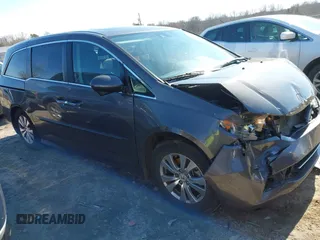 2016 Honda Odyssey EX-L with VIN 5FNRL5H67GB142104, listed as a IAAI auction lot 41628315 with 140,485 mi miles. Bid and sale history available at carsss.com. Image 1.
