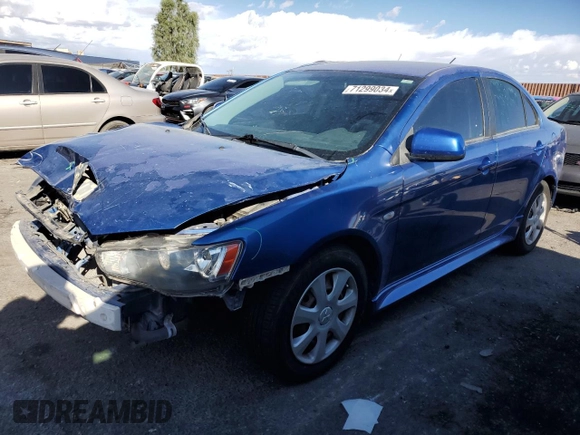 2012 Mitsubishi Lancer ES with VIN JA32U2FU0CU007724, listed as a Copart auction lot 71299034 with 151,978 mi miles and Salvage Title. Bid and sale history available at carsss.com. Image 1.