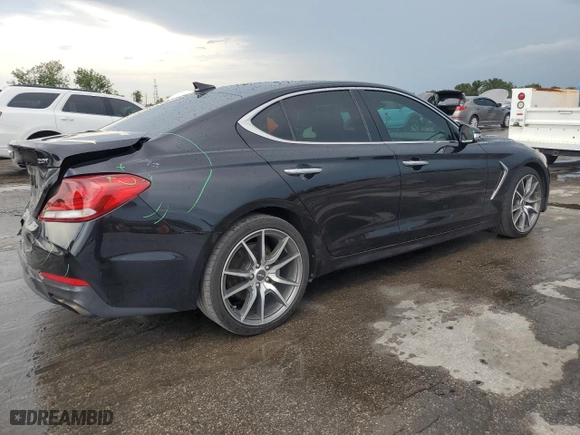 2020 Genesis G70 2.0T with VIN KMTG44LA6LU065349, listed as a Copart auction lot 60222483 with 55,629 mi miles. Bid and sale history available at carsss.com. Image 3.