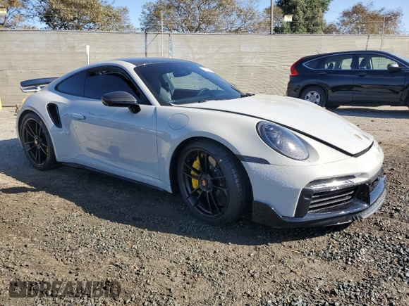 2024 Porsche 911 Turbo with VIN WP0AD2A91RS253671, listed as a Copart auction lot 43981045 with 12,844 mi miles and Salvage Title. Bid and sale history available at carsss.com. Image 4.