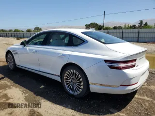 2023 Genesis G80 with VIN KMTGE4S13PU005176, listed as a Copart auction lot 58163704 with 5,315 mi miles and Non Repairable. Bid and sale history available at carsss.com. Image 2.