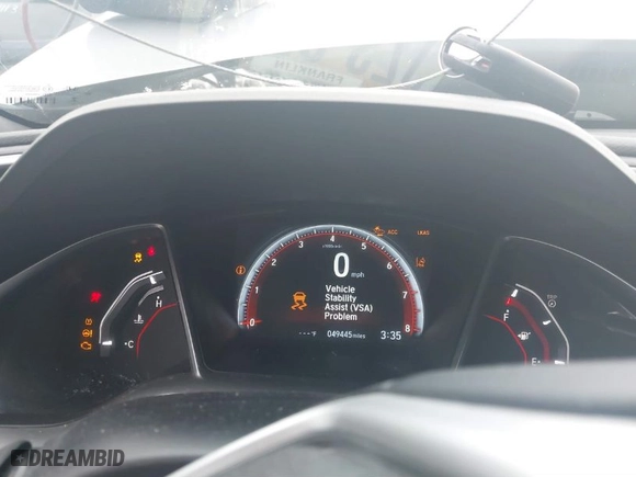 2019 Honda Civic Sedan Sport with VIN 2HGFC2F87KH573858, listed as a IAAI auction lot 40905168 with 49,445 mi miles. Bid and sale history available at carsss.com. Image 7.