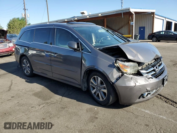 2016 Honda Odyssey Touring Elite with VIN 5FNRL5H91GB092214, listed as a Copart auction lot 61158745 with 121,477 mi miles and Salvage title. Bid and sale history available at DreamBid. Image 4.