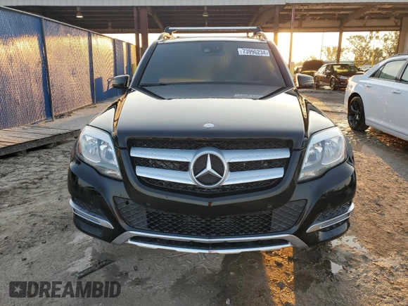 2015 Mercedes-Benz GLK 250 with VIN WDCGG0EBXFG386229, listed as a Copart auction lot 73996234 with Not Provided miles and Salvage Title. Bid and sale history available at DreamBid. Image 5.