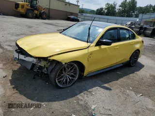 2022 BMW M3 with VIN WBS53AY01NFM30642, listed as a Copart auction lot 63445964 with 0 mi miles and Salvage Title. Bid and sale history available at carsss.com. Image 1.