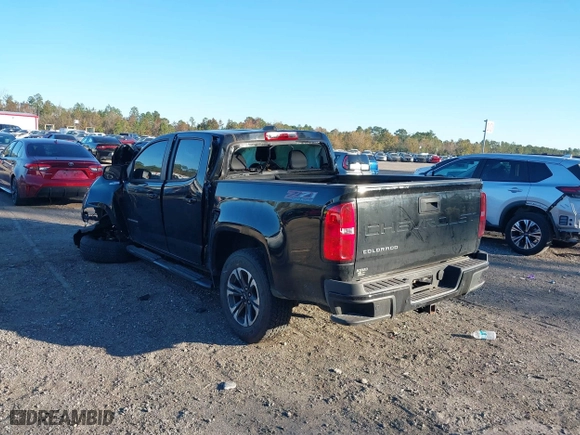 2021 Chevrolet Colorado 4WD Z71 with VIN 1GCPTDE19M1134150, listed as a IAAI auction lot 41018578 with 1 mi miles. Bid and sale history available at carsss.com. Image 3.