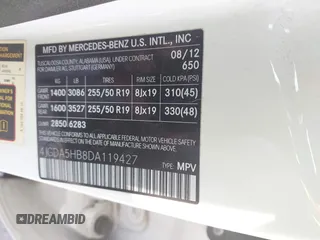 2013 Mercedes-Benz M 350 z VIN 4JGDA5HB8DA119427, wystawiony jako IAAI lot #42365130 z przebiegiem 163 132 mil mil oraz . Historia ofert i sprzedaży dostępna na DreamBid. Obrazek 9.