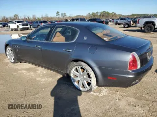2006 Maserati Quattroporte z VIN ZAMCE39A860026491, wystawiony jako Copart lot #43785435 z przebiegiem 65 168 mil mil oraz Czysty tytuł • Clean title. Historia ofert i sprzedaży dostępna na DreamBid. Obrazek 2.