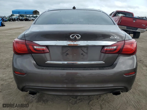 2015 Infiniti Q70L with VIN JN1BY1PP7FM601162, listed as a Copart auction lot 68583954 with 173,602 mi miles and Salvage Title. Bid and sale history available at carsss.com. Image 6.