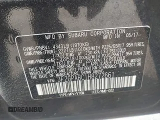 2017 Subaru Crosstrek Premium z VIN JF2GPABC1H8272661, wystawiony jako IAAI lot #42168085 z przebiegiem 82 386 mil mil oraz . Historia ofert i sprzedaży dostępna na DreamBid. Obrazek 9.