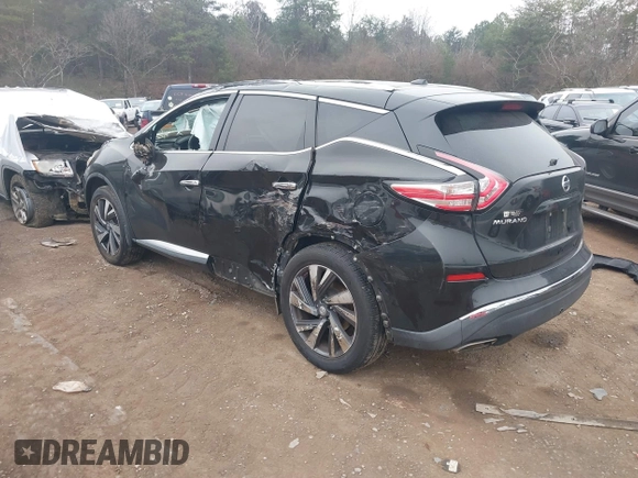 2015 Nissan Murano Platinum with VIN 5N1AZ2MG0FN218749, listed as a IAAI auction lot 41526186 with 206,492 mi miles and . Bid and sale history available at DreamBid. Image 3.