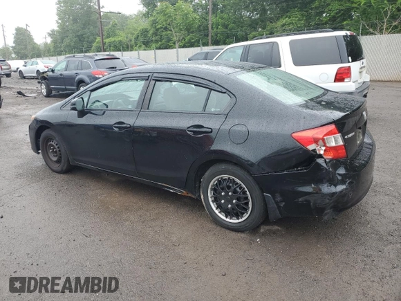 2012 Honda Civic LX z VIN 19XFB2F56CE375020, wystawiony jako Copart lot #61473855 z przebiegiem 172 476 mil mil oraz Szkoda całkowita • Salvage title. Historia ofert i sprzedaży dostępna na DreamBid. Obrazek 2.