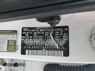 2015 Kia Sorento LX with VIN 5XYKT3A68FG595316, listed as a Copart auction lot 44363615 with 192,193 mi miles and Salvage Title. Bid and sale history available at DreamBid. Image 13.