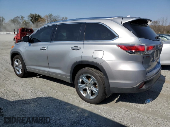 2015 Toyota Highlander Hybrid Limited with VIN 5TDDCRFH1FS009581, listed as a Copart auction lot 50916075 with 160,215 mi miles and Clean Title. Bid and sale history available at carsss.com. Image 2.