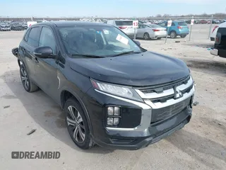 2020 Mitsubishi Outlander Sport SE 2.0 with VIN JA4AP4AU3LU015043, listed as a IAAI auction lot 41284693 with 45,300 mi miles. Bid and sale history available at carsss.com. Image 1.