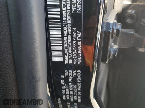 2020 Jeep Renegade Altitude with VIN ZACNJABB2LPL64164, listed as a Copart auction lot 53183135 with 172,701 mi miles and Salvage title. Bid and sale history available at DreamBid. Image 12.